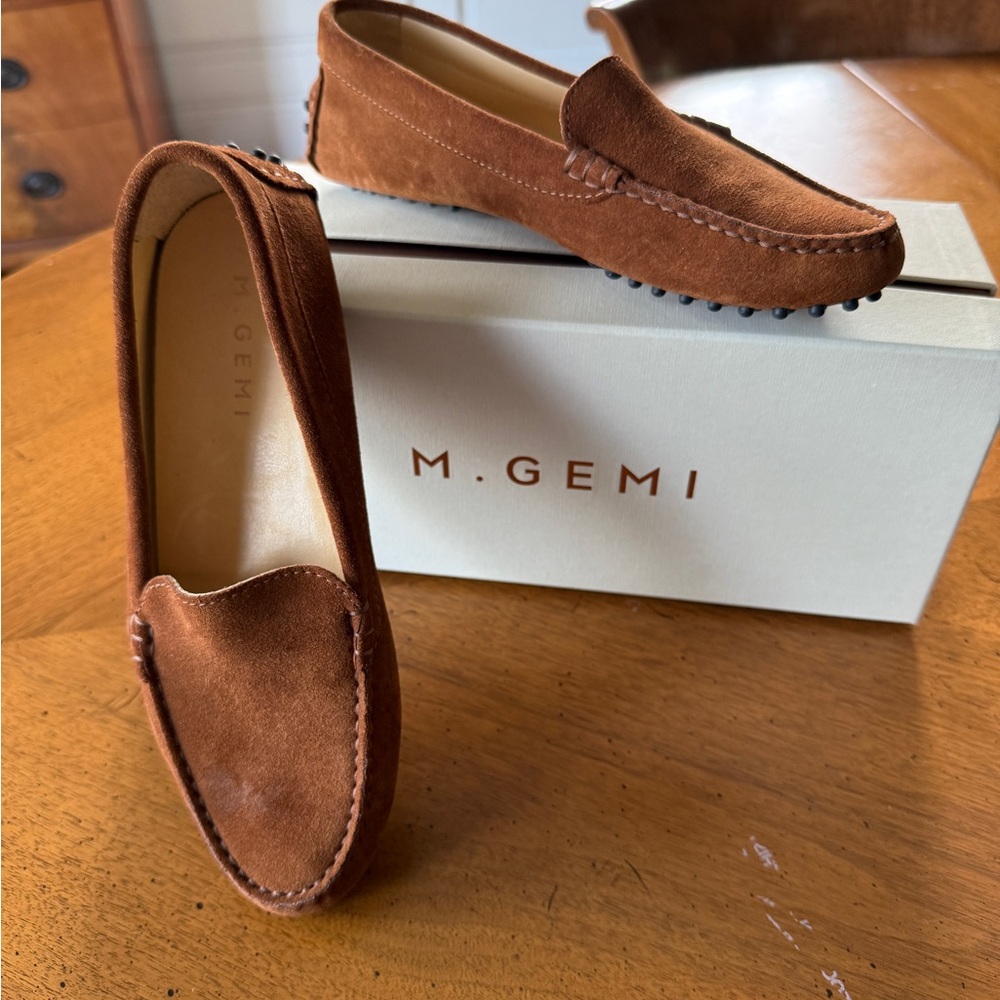 M. Gemi Women’s Suede Brown Loafers